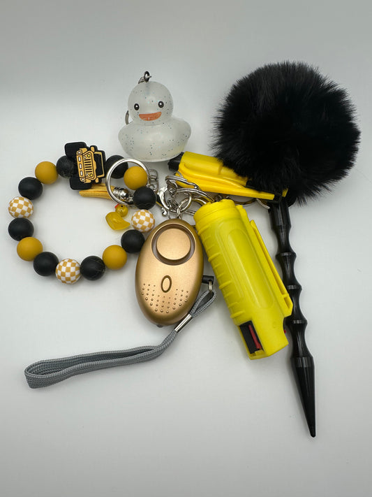 Safe T Keychain- Duck, Duck Deluxe Yellow with Pepper Spray